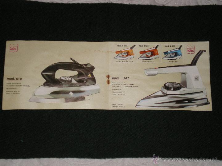 Vintage: CATALOGO  Y INSTRUCCIONES DE LA PLANCHA JATA - Foto 2