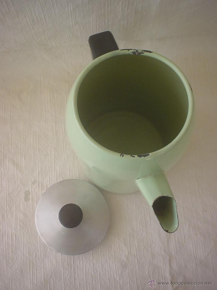 Vintage: CAFETERA - TETERA ESMALTADA PORCELANA - Foto 5