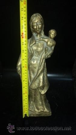 Vintage: MADRE CON HIJO BRONCE - Foto 4