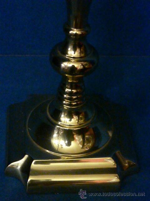 Vintage: PORTAVELAS O CANDELABRO DE BRONCE PULIDO - Foto 3