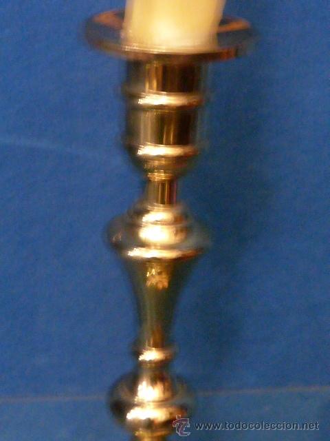 Vintage: PORTAVELAS O CANDELABRO DE BRONCE PULIDO - Foto 4