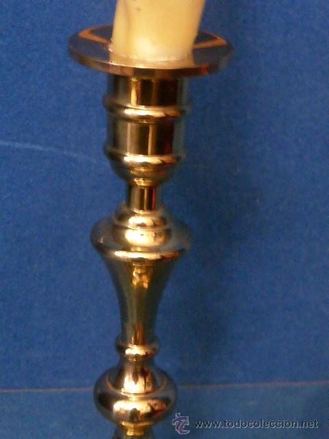 Vintage: PORTAVELAS O CANDELABRO DE BRONCE PULIDO - Foto 5