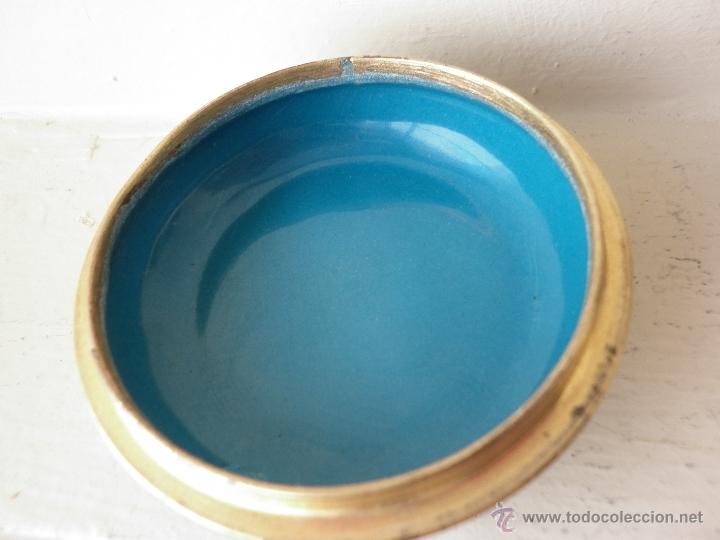 Vintage: CAJA CLOISONNE DE BRONCE ESMALTADA CHINA - Foto 4
