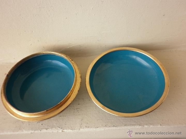 Vintage: CAJA CLOISONNE DE BRONCE ESMALTADA CHINA - Foto 8