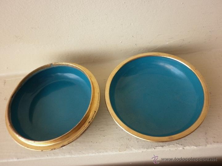 Vintage: CAJA CLOISONNE DE BRONCE ESMALTADA CHINA - Foto 11
