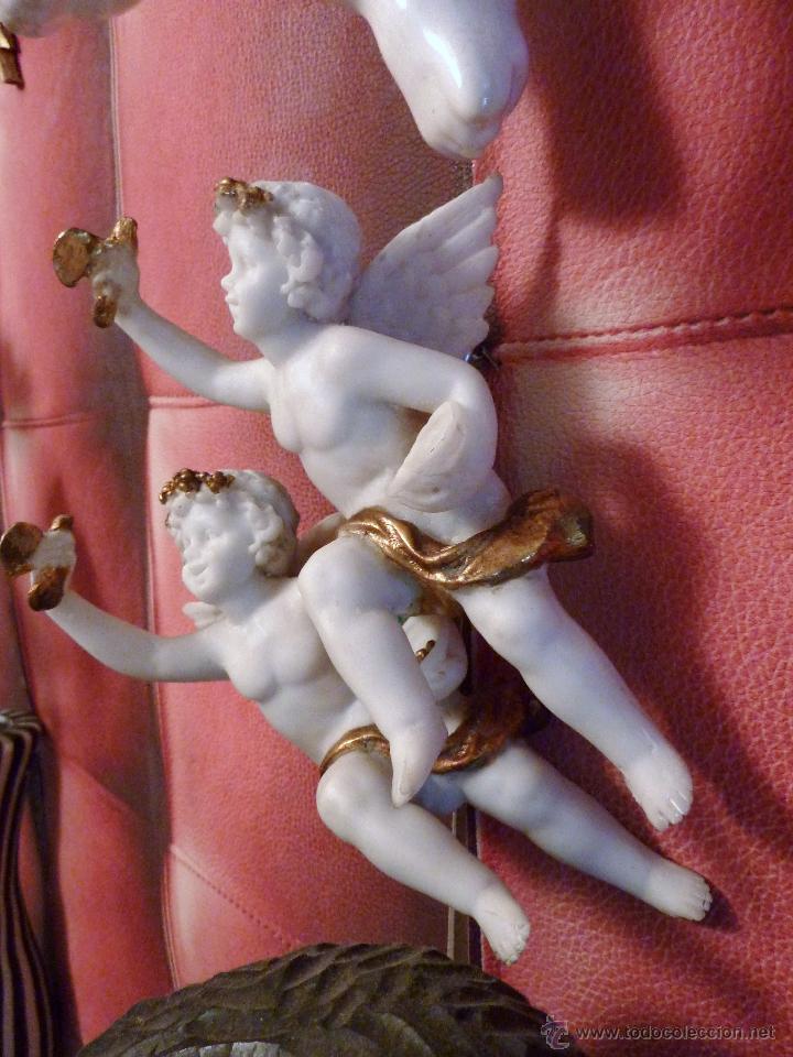 Vintage: PAREJA DE FIGURAS QUERUBINES RESINA. - Foto 1