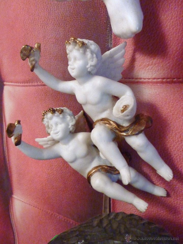 Vintage: PAREJA DE FIGURAS QUERUBINES RESINA. - Foto 3
