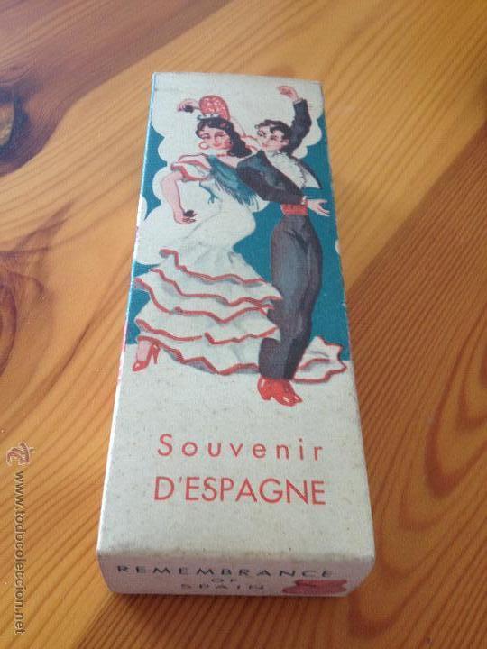 Vintage: CAJA DE SOUVENIR ESPA&Ntilde;OL CASTA&Ntilde;UELAS A&Ntilde;OS 60