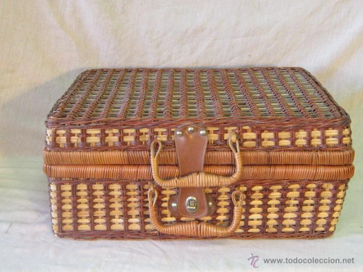 Vintage: MALETA DE PICNIC A&Ntilde;OS 70