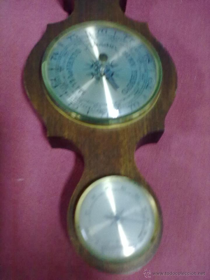 Vintage: MUEBLE PARED HIDROMETRO BAROMETRO TERMOMETRO - Foto 2