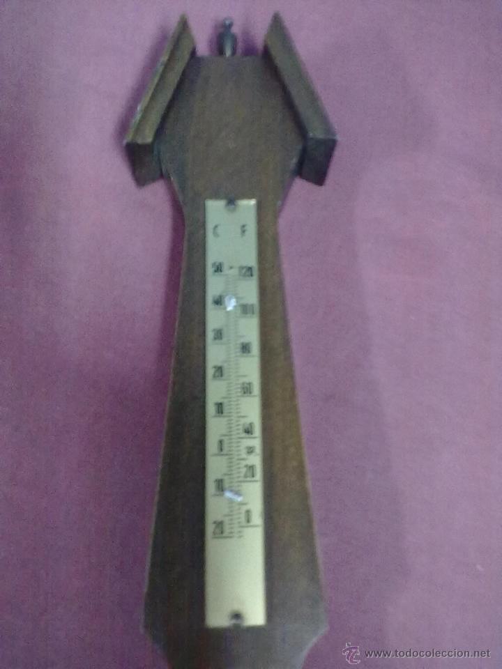 Vintage: MUEBLE PARED HIDROMETRO BAROMETRO TERMOMETRO - Foto 3