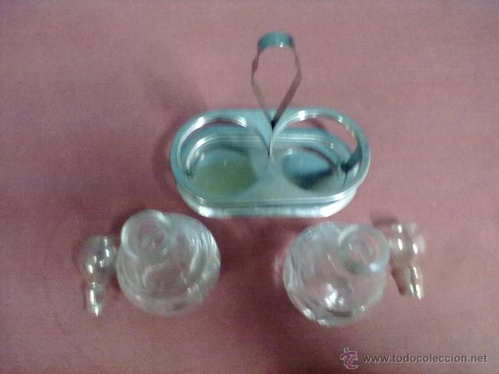 Vintage: CONVOY INOXIDABLE CRISTAL Y PLASTICO VINAGRERA ACEITERA - Foto 2