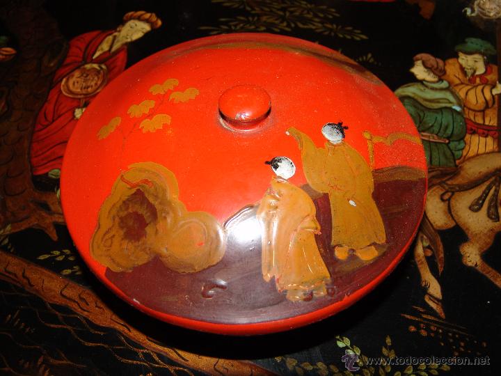 Vintage: MUY BONITA CAJA LACADA CHINA