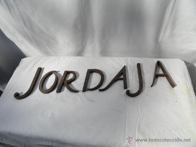 Vintage: LOTE DE 7  LETRAS DE HIERRO. - Foto 1
