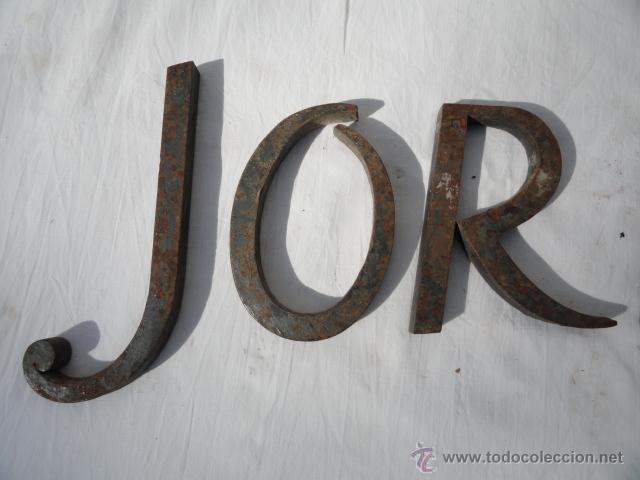 Vintage: LOTE DE 7  LETRAS DE HIERRO. - Foto 2