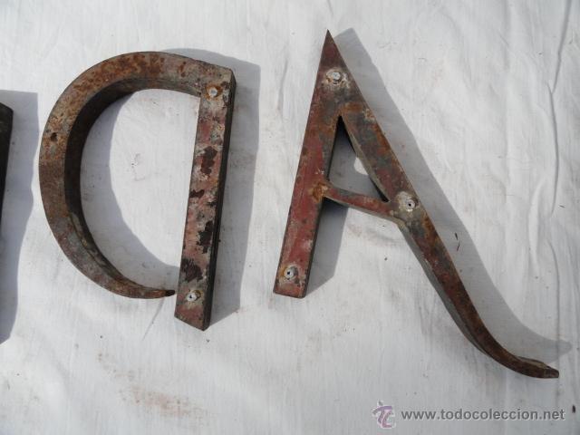 Vintage: LOTE DE 7  LETRAS DE HIERRO. - Foto 7