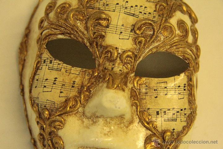 autentica máscara veneciana. en papel maché. ma - Compra venta en  todocoleccion
