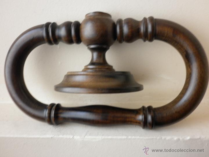 Vintage: PAREJA DE TOALLEROS DE MADERA - Foto 6
