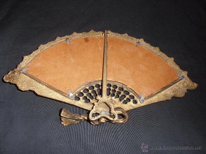 Vintage: ABANICO DE BRONCE, LATON CON ESPEJO BISELADO - Foto 3