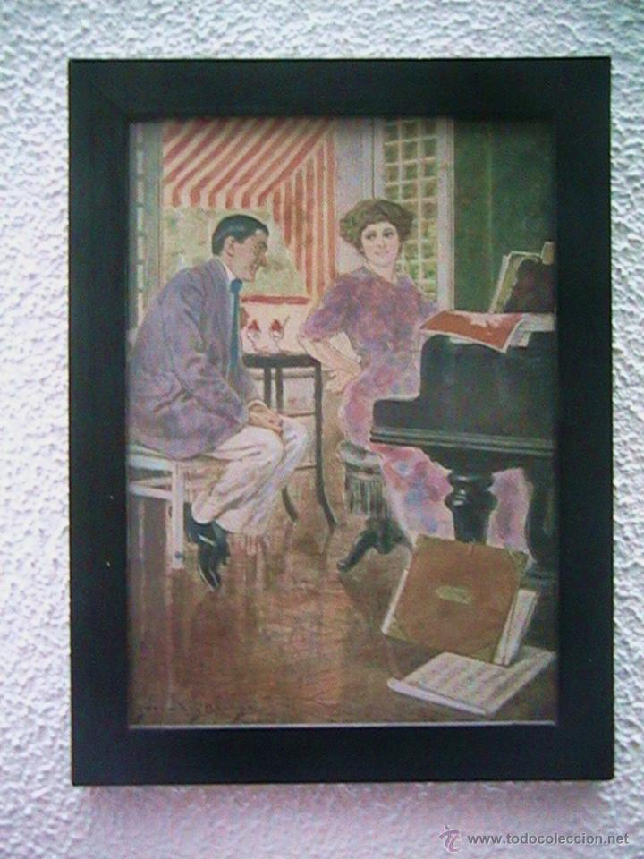 Vintage: piano cuadro rom&aacute;ntico - Foto 1