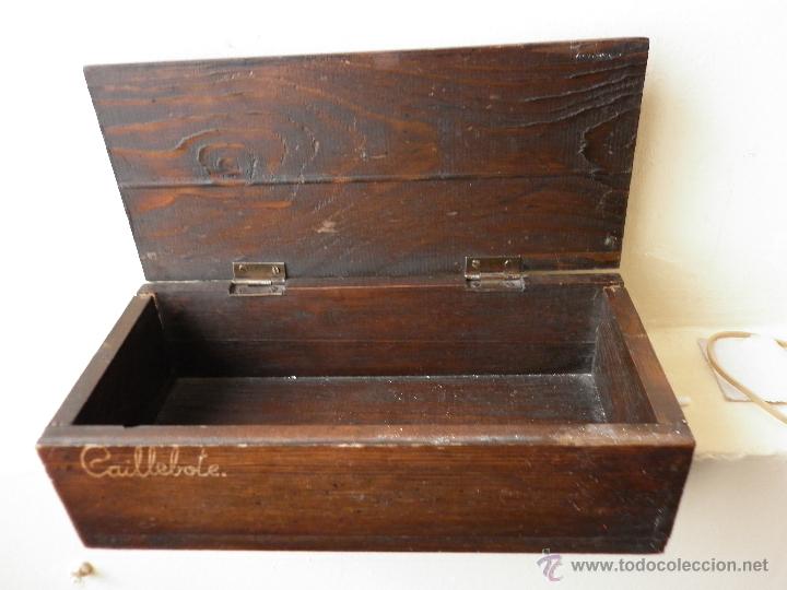 Vintage: COFRE, CAJA DE MADERA  FRANCESA, PINTADA A MANO - Foto 4