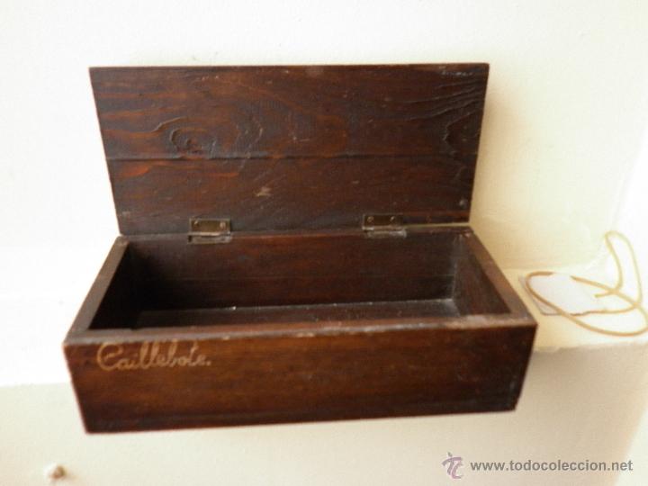 Vintage: COFRE, CAJA DE MADERA  FRANCESA, PINTADA A MANO - Foto 5