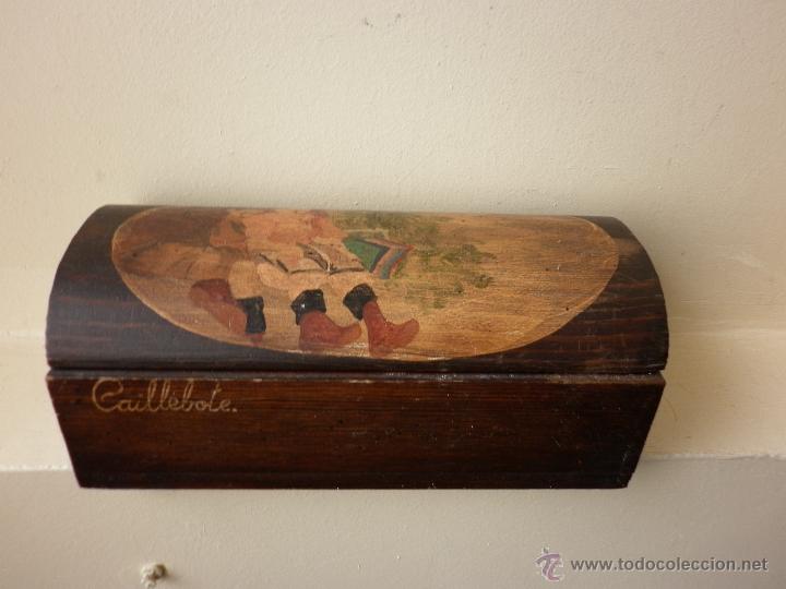 Vintage: COFRE, CAJA DE MADERA  FRANCESA, PINTADA A MANO - Foto 10