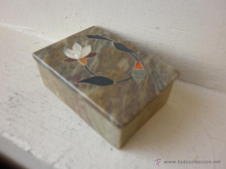 Vintage: CAJA DE MARMOL DE AGRA ,INDIA