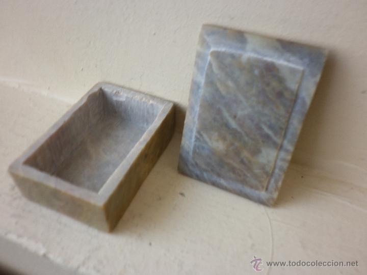 Vintage: CAJA DE MARMOL DE AGRA ,INDIA - Foto 5