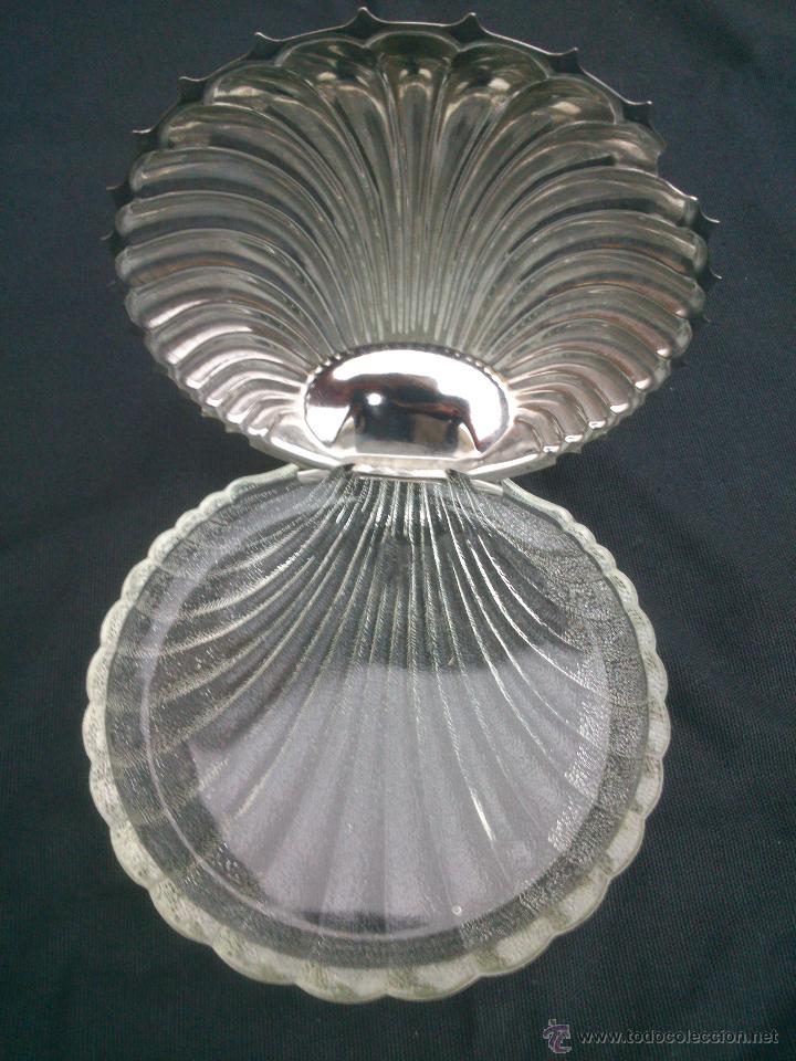 Vintage: ANTIGUA JABONERA EN FORMA DE CONCHA. - Foto 2