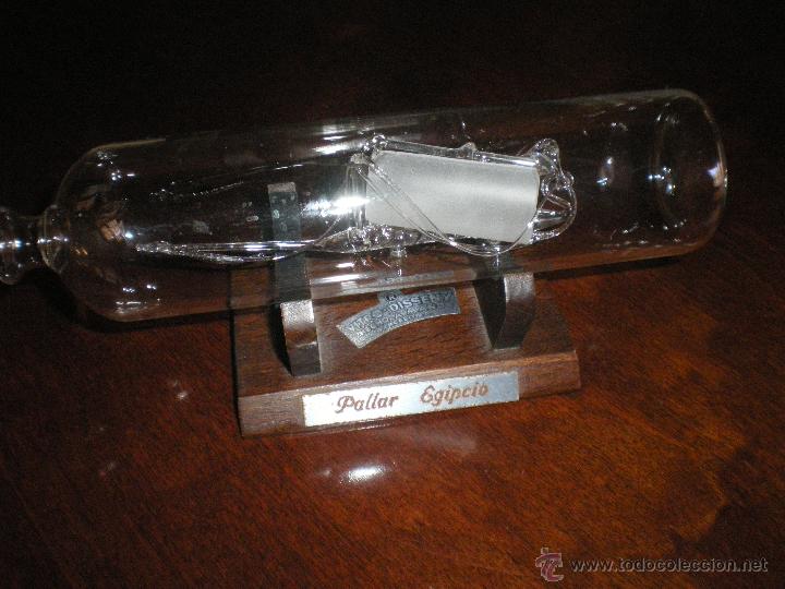 Vintage: BOTELLA DE CRISTAL CON PALLAR EGIPCIO - Foto 3