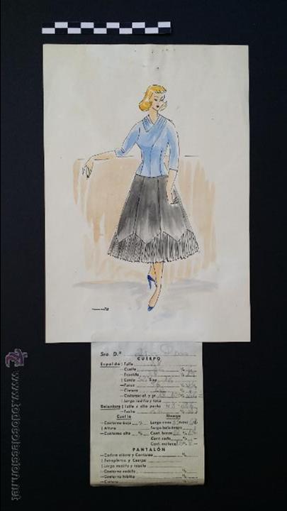 Vintage: Muestras de modista con dibujo. - Foto 4