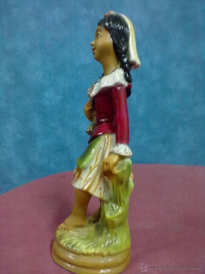 Vintage: FIGURA NI&Ntilde;A CON RAMO SIMEL. - Foto 2