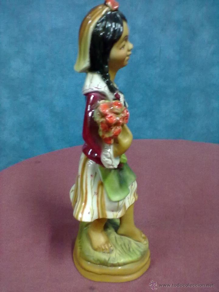 Vintage: FIGURA NI&Ntilde;A CON RAMO SIMEL. - Foto 3