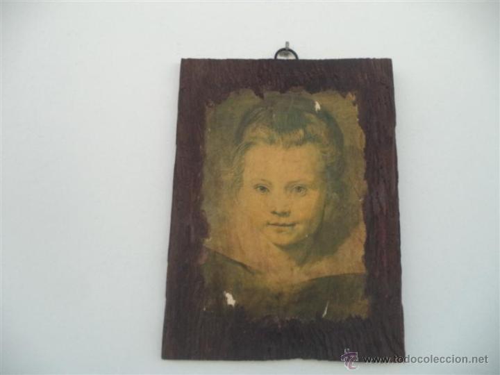 Vintage: lamina en madera antigua - Foto 1
