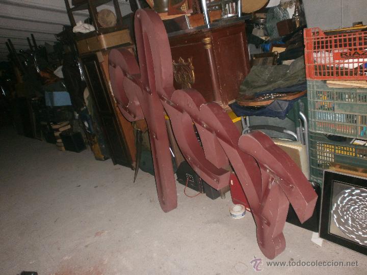 Vintage: Rotulo letras de aluminio medida 2 metros ancho altura 160 cm. RAFO - RAFA -