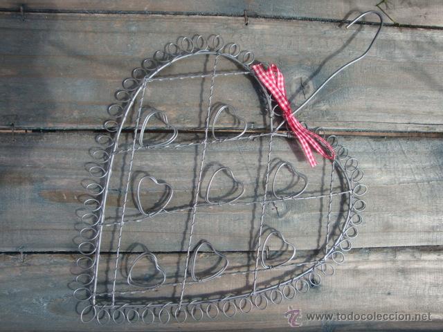 Vintage: Coraz&oacute;n de alambre decorativo - Foto 1