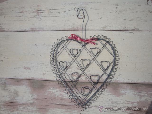 Vintage: Coraz&oacute;n de alambre decorativo - Foto 3
