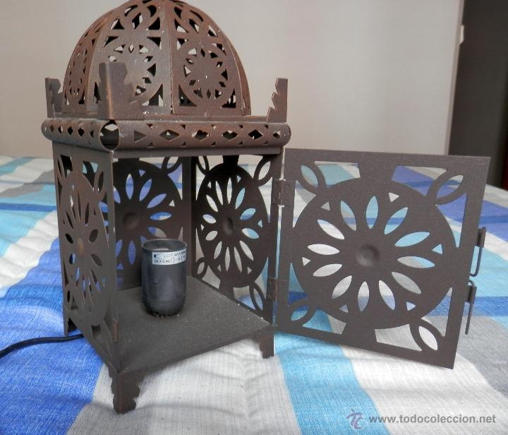Vintage: L&aacute;mpara met&aacute;lica estilo antigua