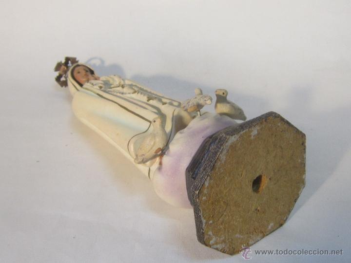 Vintage: VIRGEN DE FATIMA EN RESINA Y MADERA - Foto 4