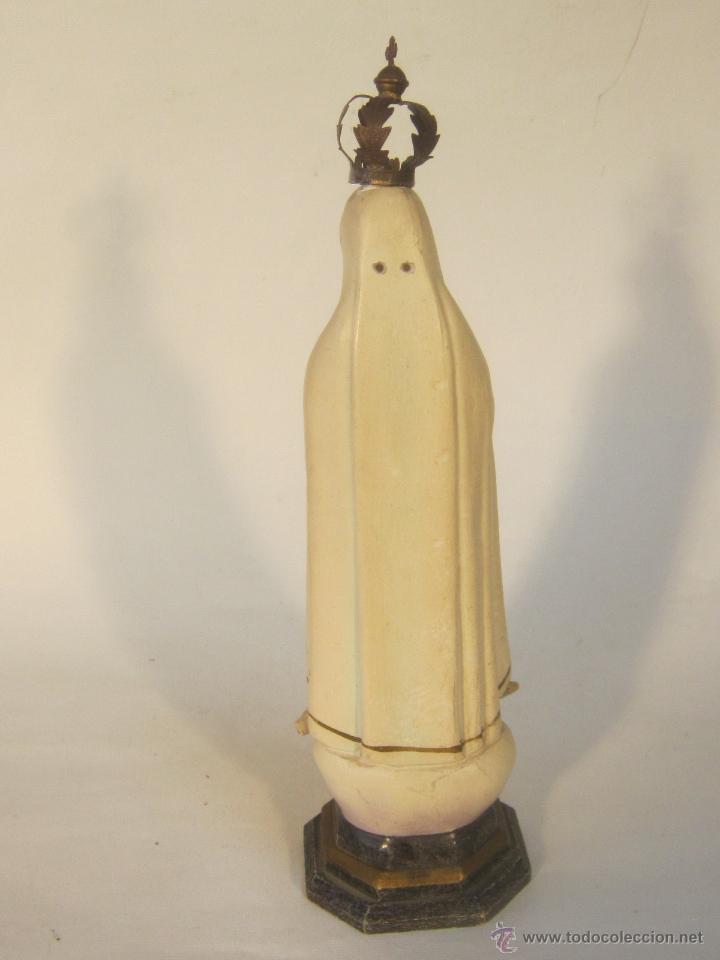 Vintage: VIRGEN DE FATIMA EN RESINA Y MADERA - Foto 5