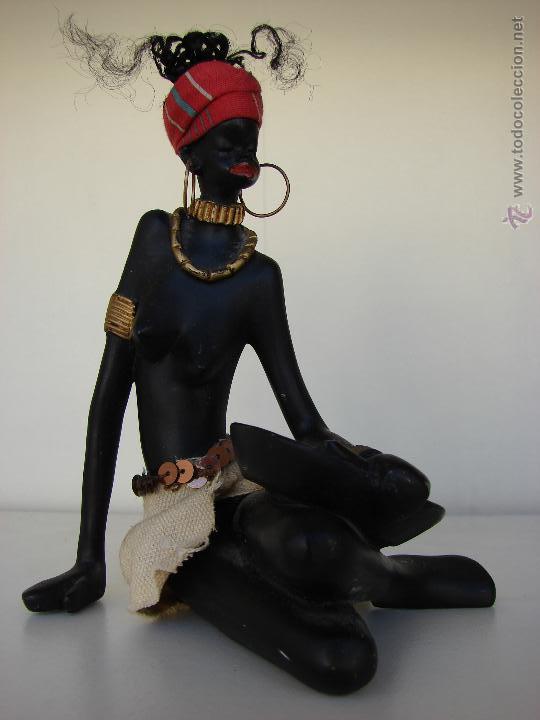 Vintage: FIGURA DE MUJER NEGRA - Foto 1
