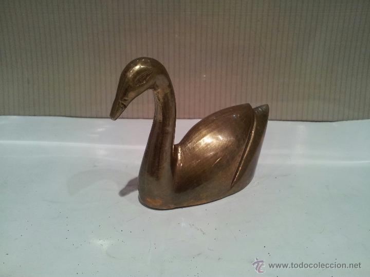 Vintage: pato o cisne en metal bronce o similar ver fotos