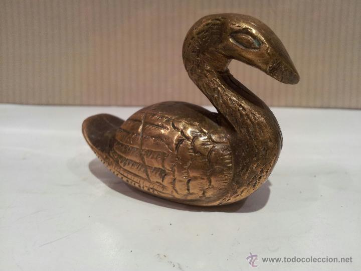 Vintage: pato o cisne en metal bronce o similar ver fotos