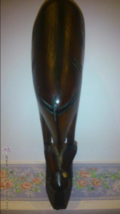 Vintage: cerbatillo pastando. escultura en madera - Foto 2