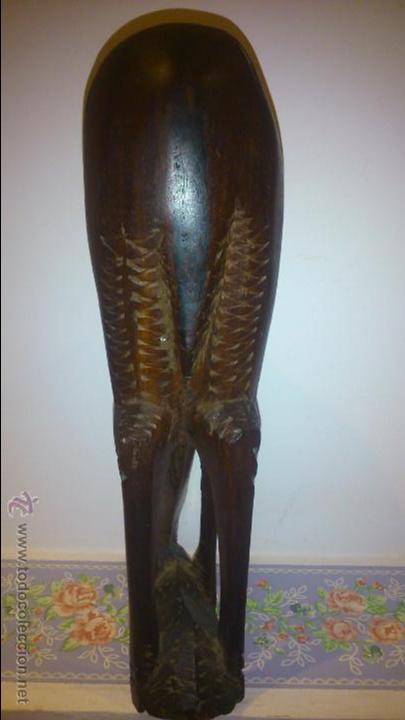 Vintage: cerbatillo pastando. escultura en madera - Foto 5