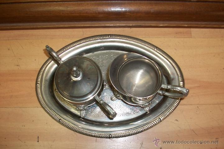 Vintage: BANDEJA CON LECHERA Y AZUCARERA - Foto 3