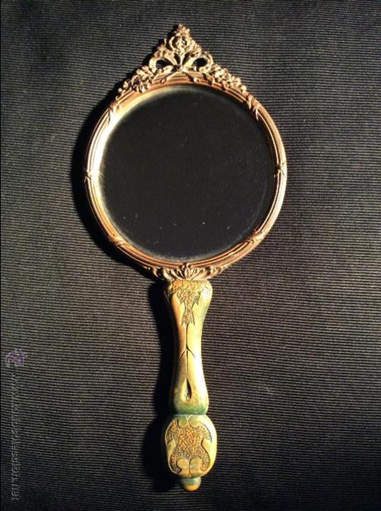 Vintage: Espejo de tocador o de mano ART DECO - Foto 1