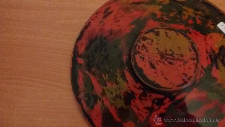 Vintage: PLATO ESMALTADO DE COBRE CON AVE DEL PARAISO - Foto 5