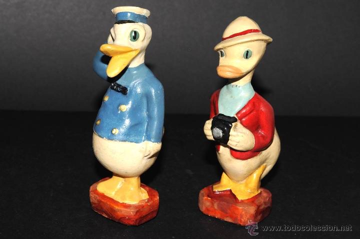Vintage: PATO DONALD Y SOBRINO EN ESTUCO - Foto 1